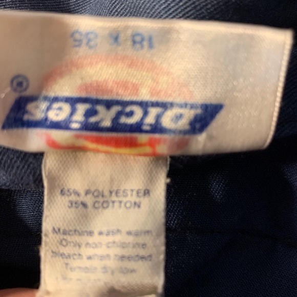 Broken-in & very used Dickies XL Navy work shirt - Picture 4 of 8